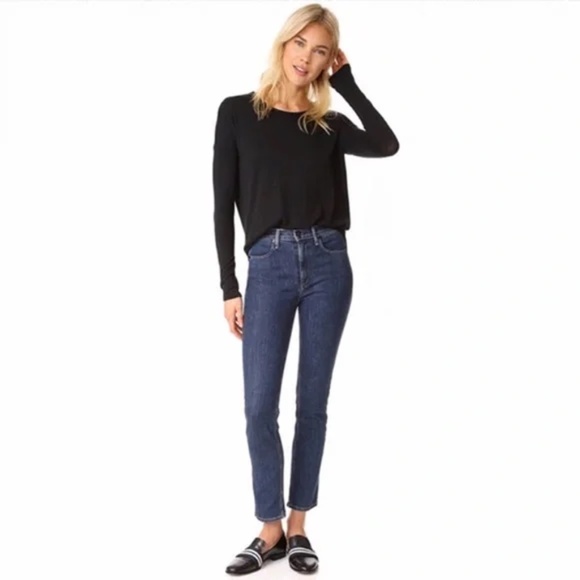 Rag & Bone Cigarette Jeans in Dark Paz - Picture 2 of 8